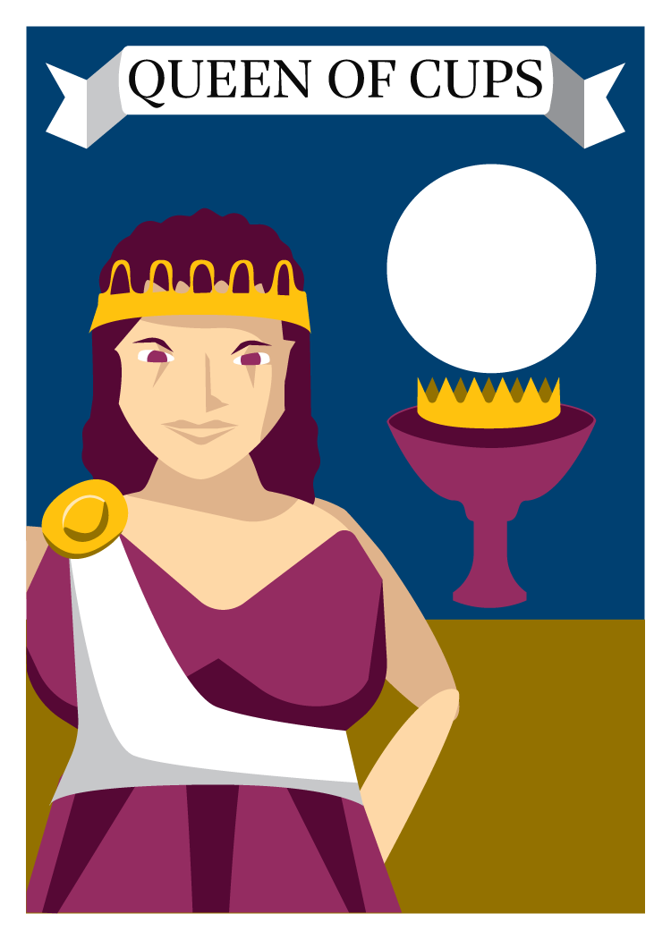 Playing Card Render Cup Queen